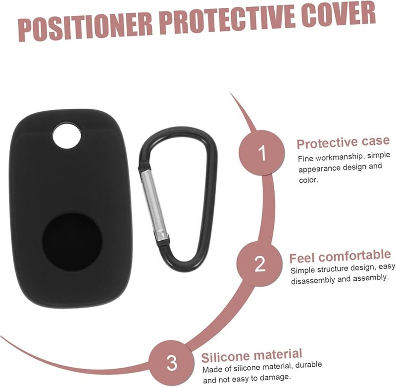 Shockproof Silicone Cover Case For Tile Mate Pro Tracker Keychain Black 2 Pack - Image 2